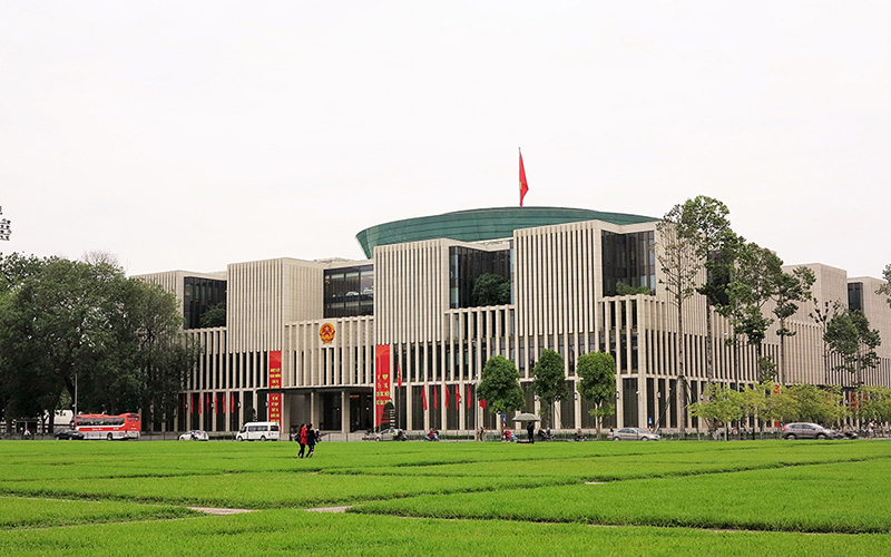 Batiment de l'Assemblee nationale du Vietnam - Place Ba Dinh