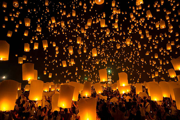 Festival des lanternes de Yi Peng en Thaïlande