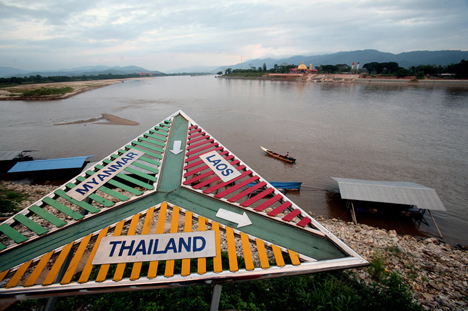 Triangle d'Or vu de Thailande
