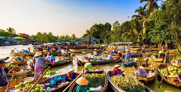 Marché flottant Tra On