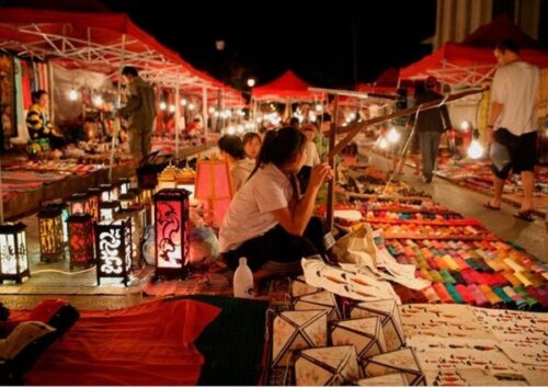 Marché nocturne de Vientiane