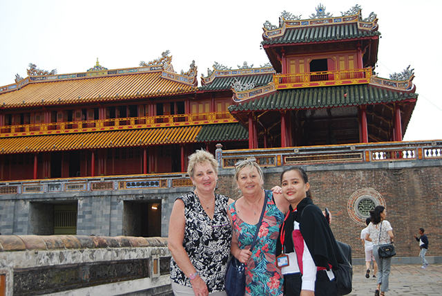 Touristes à Hue, Vietnam