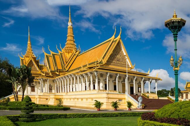 Phnom Penh dans la saison des pluies au Cambodge