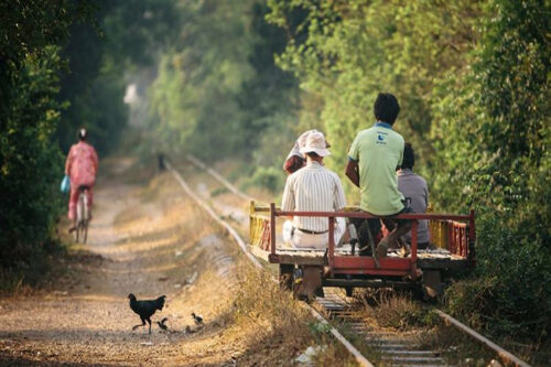 Train de bambou à Battambang