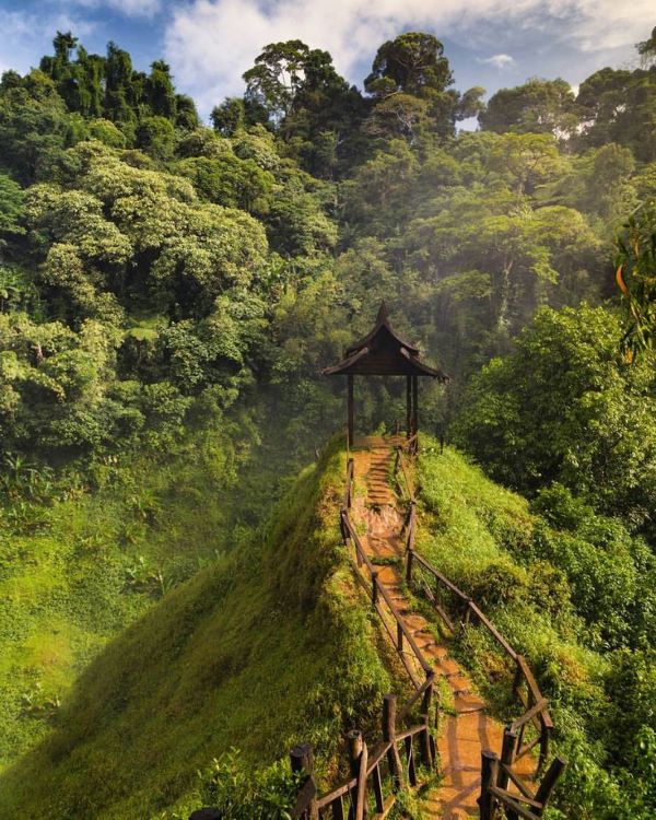 Le paysage autour de la cascade de Tad Yuang est également impressionnant