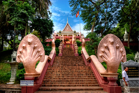 Temple de Wat Phnom à Phnom Penh
